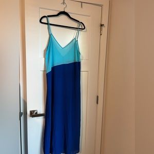 Lulus Seaside Retreat Blue and Cobalt Maxi Coverup